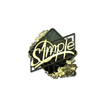 Sticker | s1mple (Gold) | Rio 2022