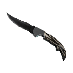 ★ Falchion Knife | Black Laminate (Well-Worn)
