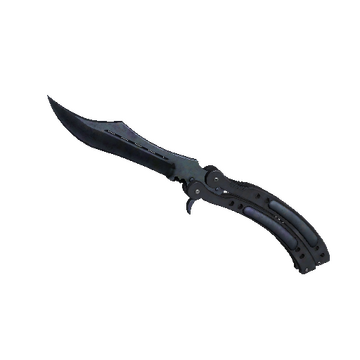 ★ StatTrak™ Butterfly Knife | Blue Steel (Well-Worn)
